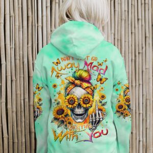 TAKE THIS WITH YOU MESSY BUN SKULL ALL OVER PRINT