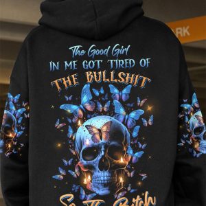 THE GOOD GIRL IN ME BUTTERFLY SKULL ALL OVER PRINT