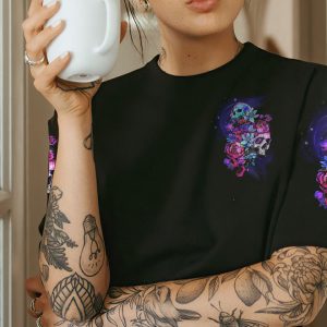 THE GOOD GIRL IN ME FLORAL SKULL ALL OVER PRINT 1