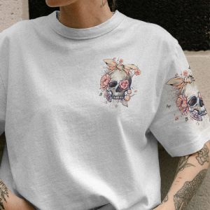THE GOOD GIRL IN ME FLORAL SKULL ALL OVER PRINT 1