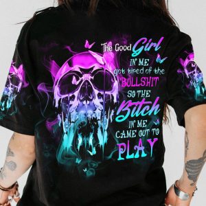 THE GOOD GIRL IN ME GOT TIRED SKULL ALL OVER PRINT