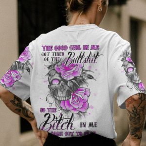THE GOOD GIRL IN ME GOT TIRED SKULL ALL OVER PRINT