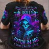 THE GOOD GIRL IN ME LADY SKULL ROSE ALL OVER PRINT