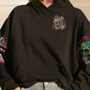 THE GOOD GIRL IN ME SKULL FLOWER ALL OVER PRINT