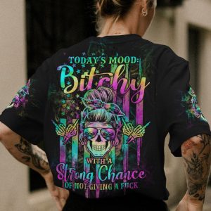 TODAY'S MOOD MESSY BUN TIE DYE ALL OVER PRINT