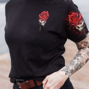 TREAD CAREFULLY ROSE SKULL ALL OVER PRINT 1