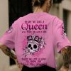 TREAT ME LIKE A QUEEN TATTOOED SKULL ALL OVER PRINT