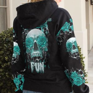 UNDERESTIMATE ME ROSE SKULL FLAG ALL OVER PRINT