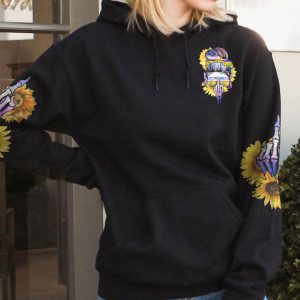 WARNING KINDA CRAZY SUNFLOWER MESSY BUN ALL OVER PRINT 1