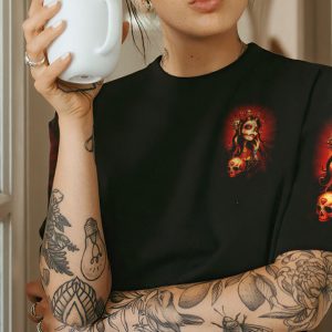 WARNING THIS TATTOOED GIRL SKULL ALL OVER PRINT 1