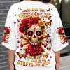 WARNING THIS TATTOOED GIRL SUGAR SKULL ALL OVER PRINT