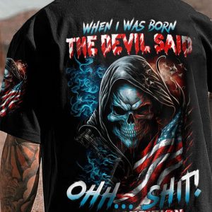 WHEN I WAS BORN REAPER FLAG ALL OVER PRINT