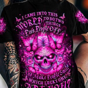 WHICH LUCKY ONE ARE YOU SKULL ALL OVER PRINT