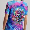 YES I'M A B BUT NOT YOURS MESSY BUN SKULL TIE DYE ALL OVER PRINT 1
