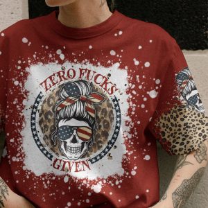 ZERO FCKS GIVEN LEOPARD FLAG ALL OVER PRINT