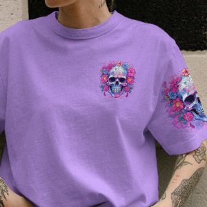 A MOUTH SHE CAN'T CONTROL SKULL ROSE ALL OVER PRINT 1