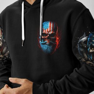 BE CAREFUL WHEN I'M SILENT SKULL AMERICA ALL OVER PRINT 1