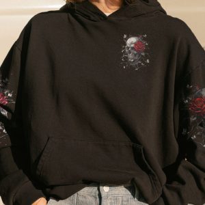 DON'T TRY TO FIGURE ME OUT SKULL ROSE ALL OVER PRINT 1