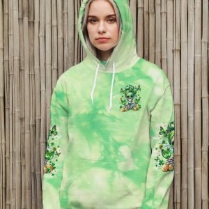 DRINK UP B MESSY BUN SKULL PATRICK'S DAY ALL OVER PRINT 1