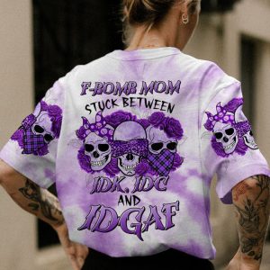 F BOMB MOM STUCK BETWEEN IDK IDC AND IDGAF ALL OVER PRINT