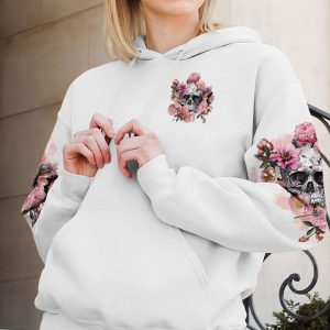 FRESH OUT OF F FLORAL SKULL ALL OVER PRINT 1