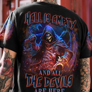 HELL IS EMPTY REAPER SKULL ALL OVER PRINT