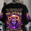 I AM THE STORM SKULL SUNFLOWERS ALL OVER PRINT