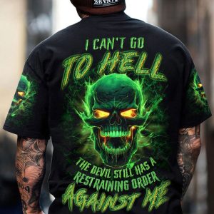 I CAN'T GO TO HELL SKULL ALL OVER PRINT