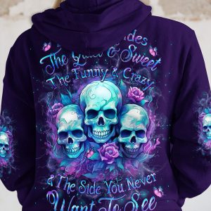 I HAVE THREE SIDES SKULL ALL OVER PRINT