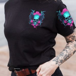 I HOLD A BEAST AN ANGEL ROSE SKULL WINGS ALL OVER PRINT 1