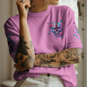 IF I'M TOO QUIET AND SMILING SUGAR SKULL ROSE ALL OVER PRINT 1