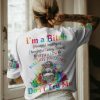 I'M A B DON'T TRY ME ROSE MESSY BUN TIE DYE WHITE ALL OVER PRINT