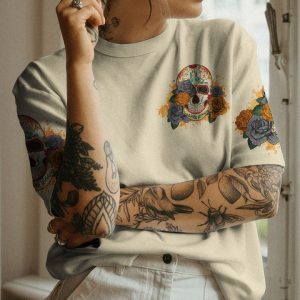 I'M A B DON'T TRY ME ROSE SKULL ALL OVER PRINT 1