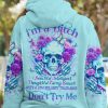 I'M A B DON'T TRY ME SKULL FLOWERS ALL OVER PRINT
