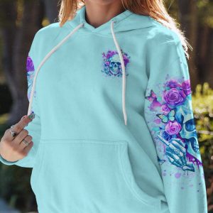 I'M A B DON'T TRY ME SKULL FLOWERS ALL OVER PRINT 1