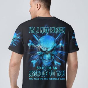 I'M A NICE PERSON SKULL ALL OVER PRINT