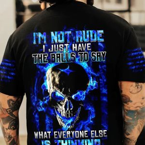 I'M NOT RUDE I JUST HAVE THE BALLS ALL OVER PRINT