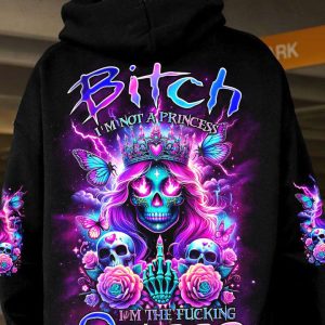 I'M THE F QUEEN SKULL LADY ROSE ALL OVER PRINT