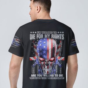 I'M WILLING TO DIE AMERICAN METAL SKULL G ALL OVER PRINT