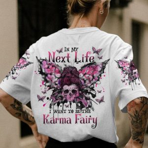KARMA FAIRY BUTTERFLY MESSY BUN ALL OVER PRINT
