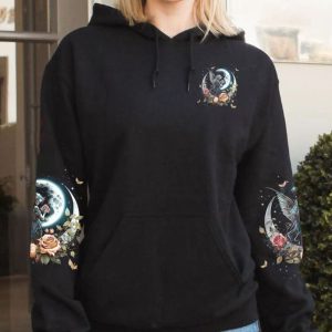 KARMA FAIRY SKULL MOON ROSES ALL OVER PRINT HOODIE