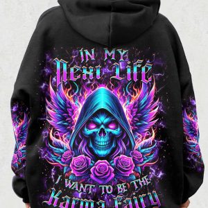 KARMA FAIRY SKULL REAPER WINGS ALL OVER PRINT