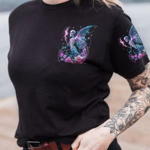 KARMA FAIRY SKULL SKELETON ALL OVER PRINT T SHIRT