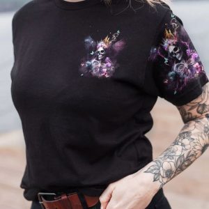 KARMA FAIRY SKULL SKELETON ROSE ALL OVER PRINT T SHIRT (1)