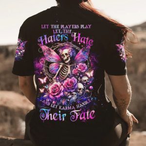 LET KARMA HANDLE THEIR FATE SKULL FAIRY ALL OVER PRINT T SHIRT