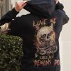 LOVE ME LIKE MY DEMONS DO SKULL ALL OVER PRINT