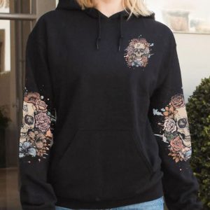 LOVE ME LIKE MY DEMONS DO SKULL ALL OVER PRINT HOODIE