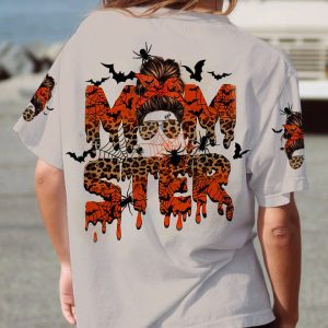 MOMSTER MESSY BUN ALL OVER PRINT