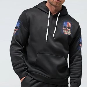 MY GIVE A F AMERICAN SKULL ALL OVER PRINT HOODIE