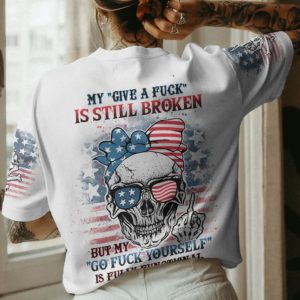 MY GIVE A F AMERICAN SKULL ALL OVER PRINT T SHIRT (3)